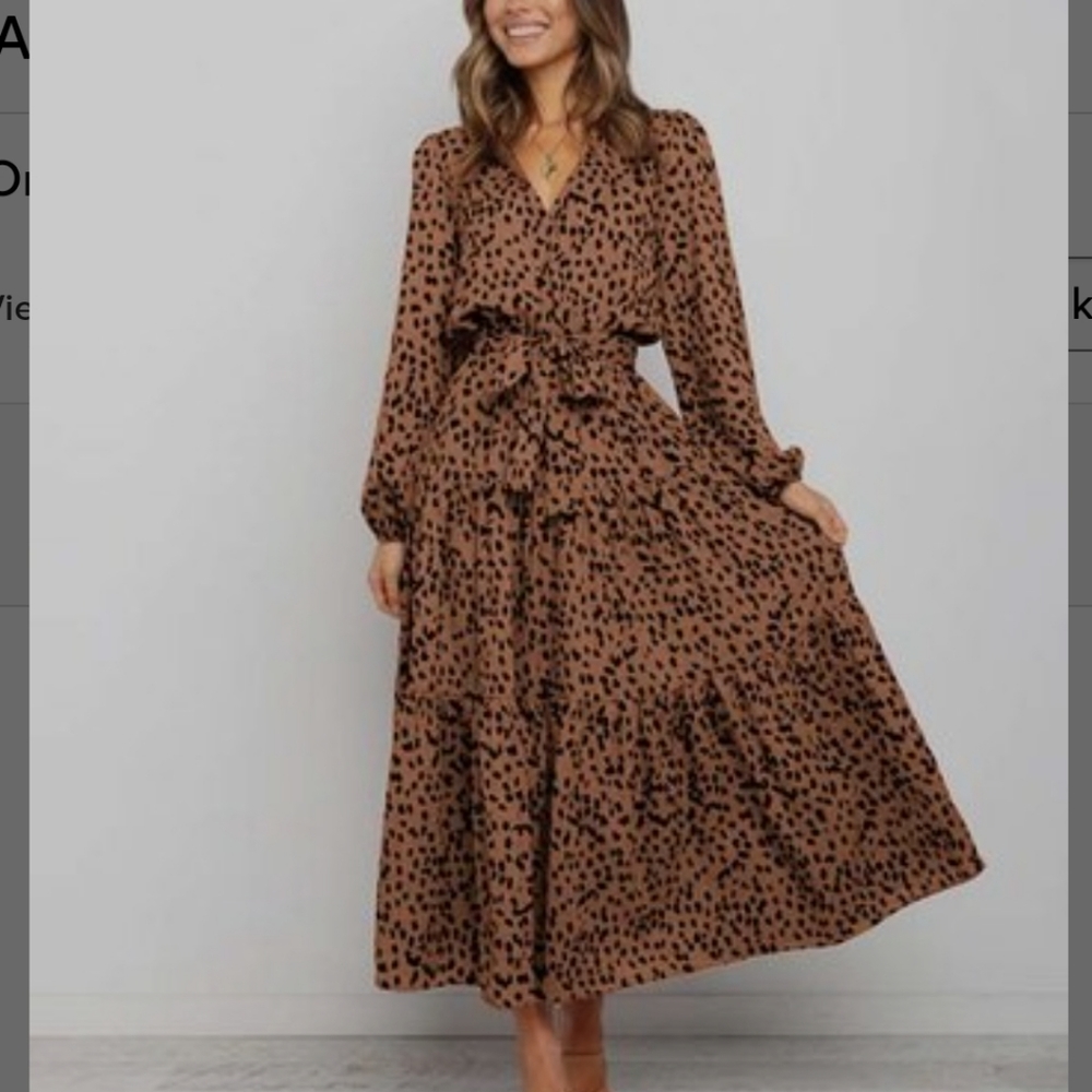 Leopard maxi dress..NWT